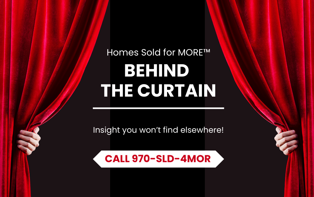 Behind the curtain with red curtains on either side